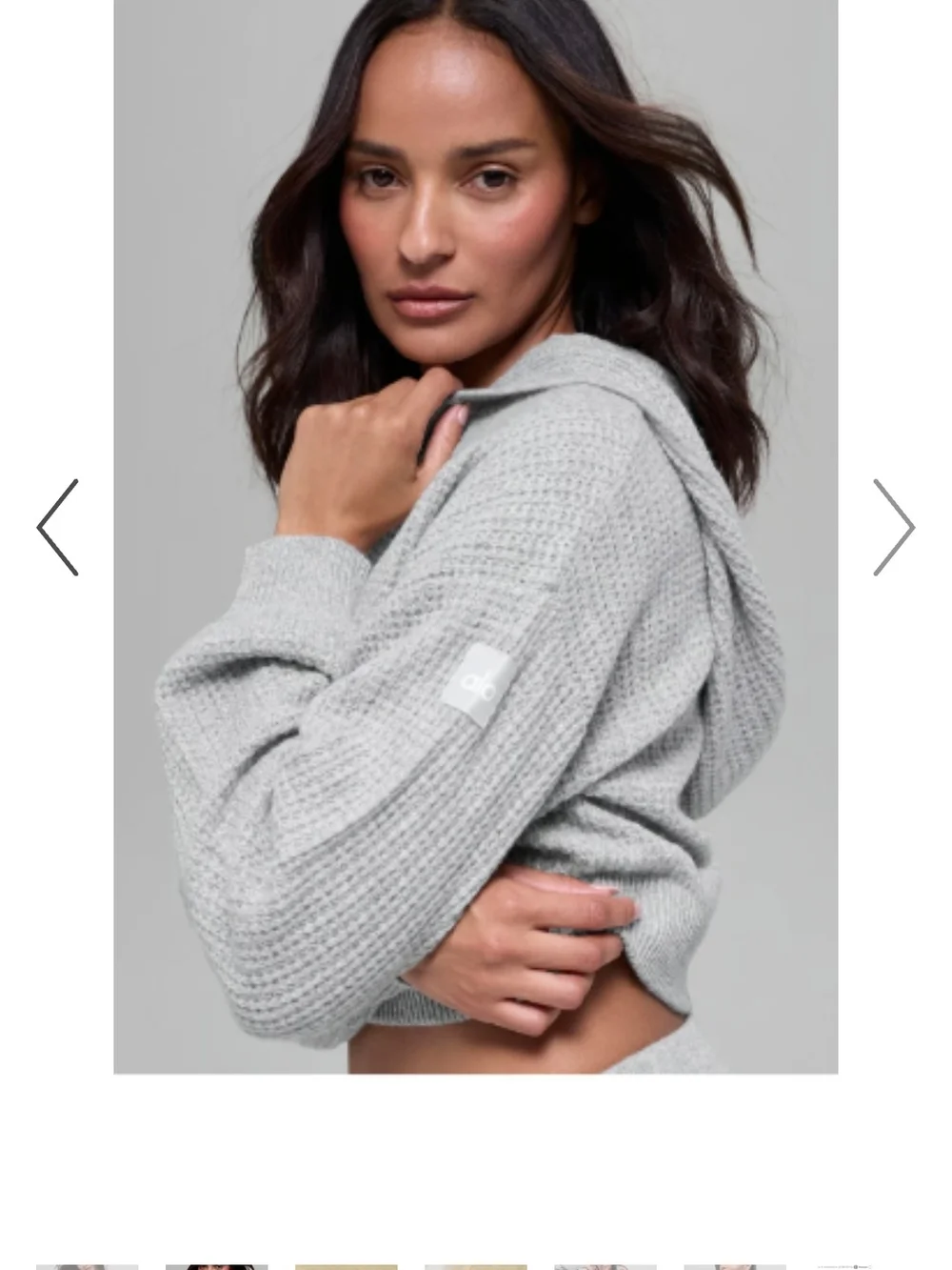 Alo - Cashmere Plush Waffle Full Zip Hoodie